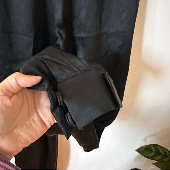 Thread Social Black Silk Pants Bow Detail Size 2 - Picture 5 of 7